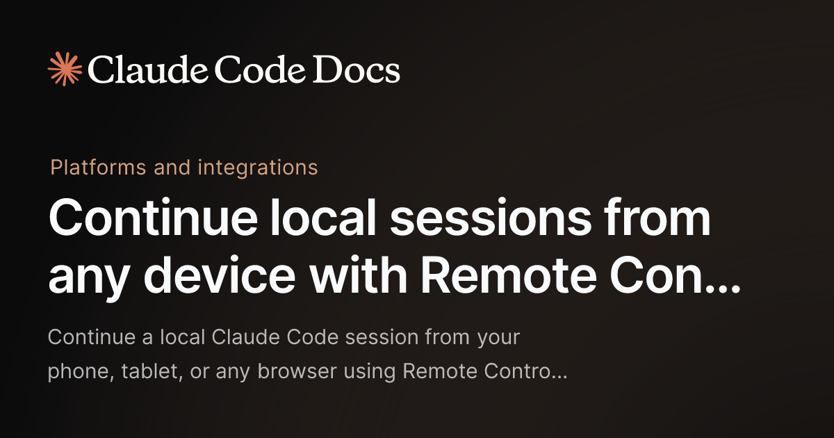 Claude Code 官方（Remote Control） 的代表圖（官方文件頁 og:image（文字卡））