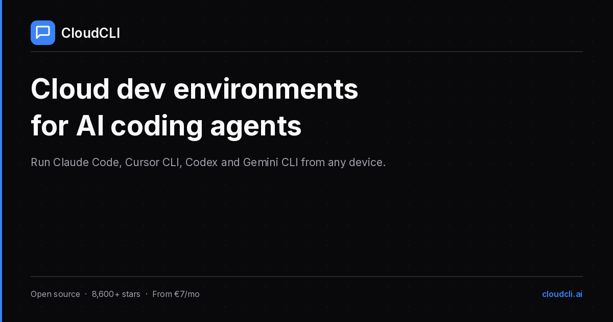 siteboon/claudecodeui（CloudCLI） 的代表圖（官網 og:image）